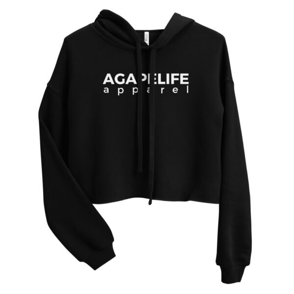 Branded Crop Hoodie - The BLACK Collection - Image 2